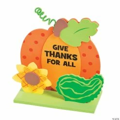 Fall Crafts Sales 36 Best deal ๐ฅ 3D Give Thanks Tabletop Decorating Craft Kit - Makes 12 โค๏ธ