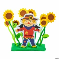 Budget ๐ฅ 3D Scarecrow in a Sunflower Garden Craft Kit - Makes 12 ๐
