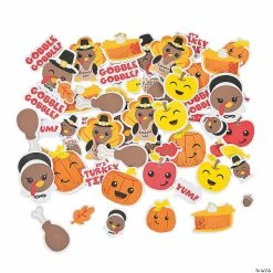 Buy 🔔 Bulk Silly 👪 Thanksgiving Self-Adhesive Shapes - 500 Pc. 🔥