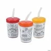 Cheapest ⌛ Color Your Own Give Thanks Cups with Lids & Straws - 12 Pc. 😉 -Fall Crafts Sales color your own give thanks cups with lids and straws 12 pc 48 3924b