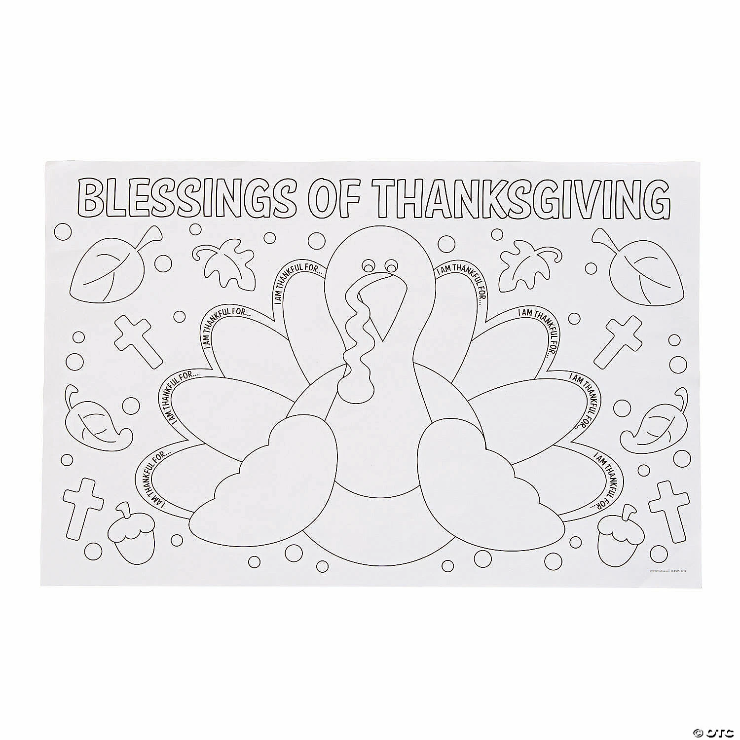 Outlet βοΈ Color Your Own Thankful For Placemats - 12 Pc. 𧨠3 Outlet βοΈ Color Your Own Thankful For Placemats - 12 Pc. π§¨