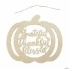 Wholesale 👏 DIY Unfinished Wood Blessed Pumpkin Door Sign ✔️