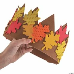 Wholesale ⭐ Fall Leaves Crown Craft Kit - Makes 12 🛒 -Fall Crafts Sales fall leaves crown craft kit makes 1213851889 a03