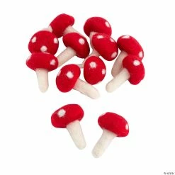 Promo 🧨 Felt Mushrooms - 12 Pc. 🛒