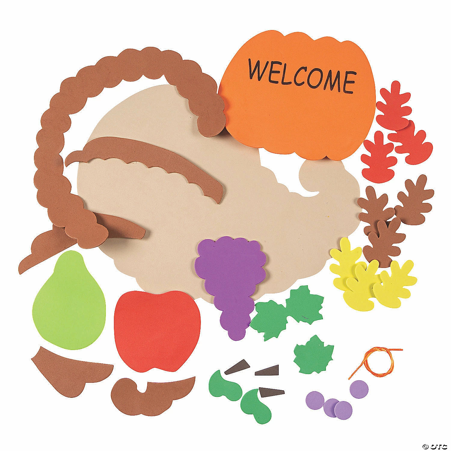 Wholesale ⭐ Foam Cornucopia Door Sign 👪 Thanksgiving Craft Kit- Makes 12 ❤️ 4 Wholesale ⭐ Foam Cornucopia Door Sign 👪 Thanksgiving Craft Kit- Makes 12 ❤️ - Image 2