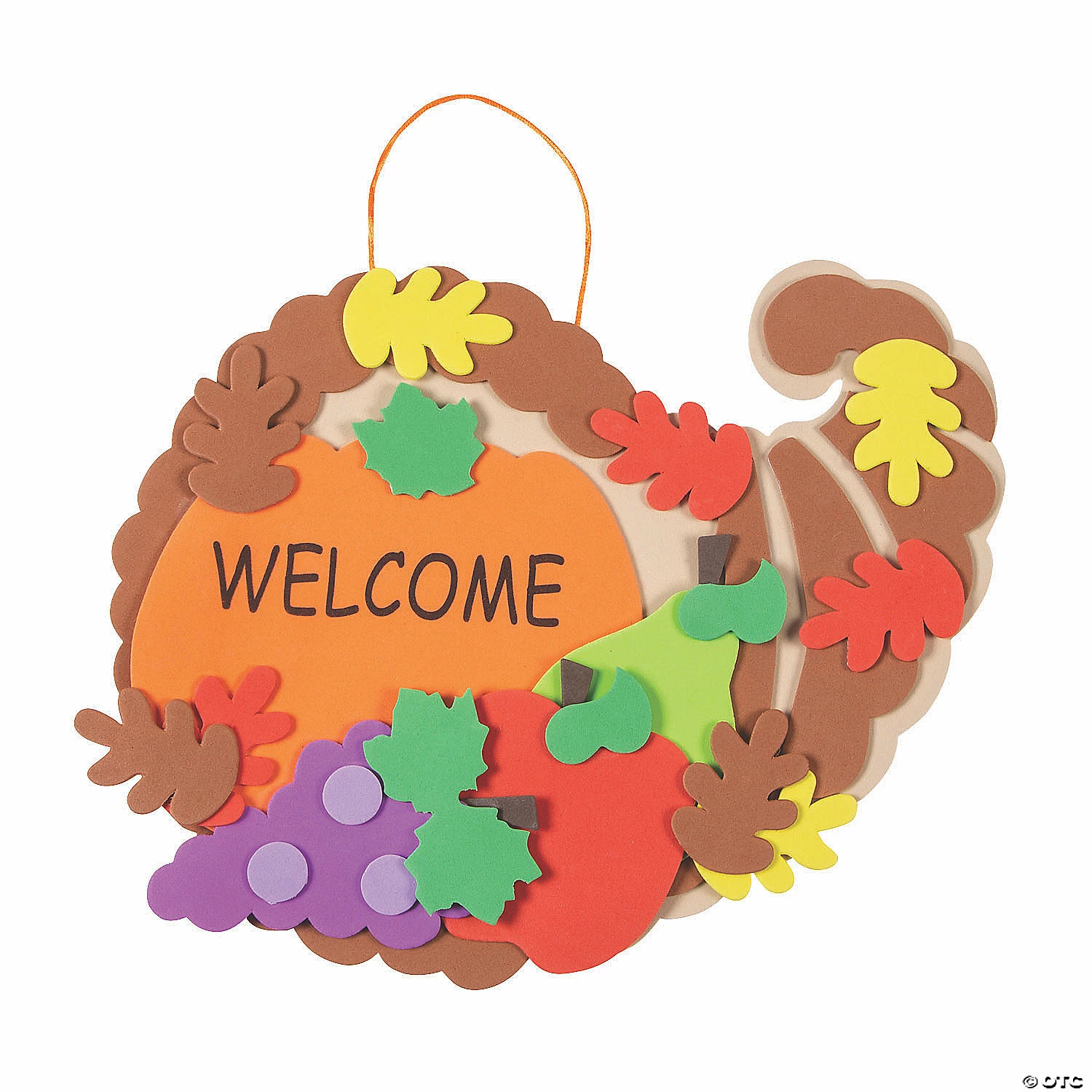 Wholesale ⭐ Foam Cornucopia Door Sign 👪 Thanksgiving Craft Kit- Makes 12 ❤️ 3 Wholesale ⭐ Foam Cornucopia Door Sign 👪 Thanksgiving Craft Kit- Makes 12 ❤️