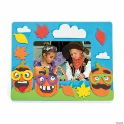 Wholesale ๐ Funny Face Pumpkin Picture Frame Magnet Craft Kit - Makes 12 ๐