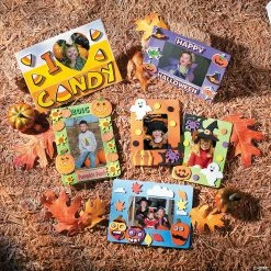 Wholesale 🎁 Funny Face Pumpkin Picture Frame Magnet Craft Kit - Makes 12 😀 -Fall Crafts Sales funny face pumpkin picture frame magnet craft kit makes 1213658607 a04