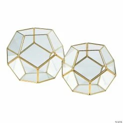 Cheap 💯 Gold Geometric Terrarium Candle Holders - 2 Pc. 😍