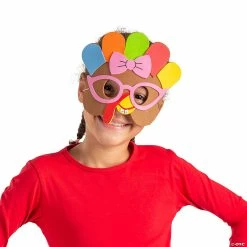 Best Pirce 🥰 Goofy Turkey Mask Craft Kit - Makes 12 ⌛ -Fall Crafts Sales goofy turkey mask craft kit makes 1214113323 a02