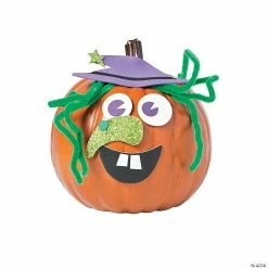 Budget ๐ Goofy Witch Pumpkin Decorating Craft Kit - Makes 12 ๐