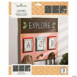 Wholesale 🌟 Hallmark™ Adhesive Stencils Nature Font Design - 3 Pc. ✨
