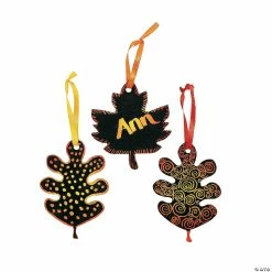 New 👍 Magic Color Scratch Black Fall Leaves - 24 Pc. 🎁