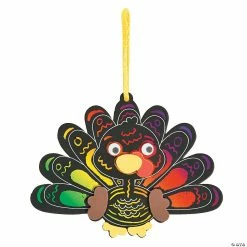 Brand new 🔥 Magic Color Scratch Turkey Ornament Craft Kit - Makes 12 🔔