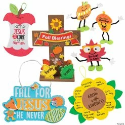 Fall Crafts Sales 26 Best deal โญ Religious Fall Craft Kit Assortment - Makes 120 ๐