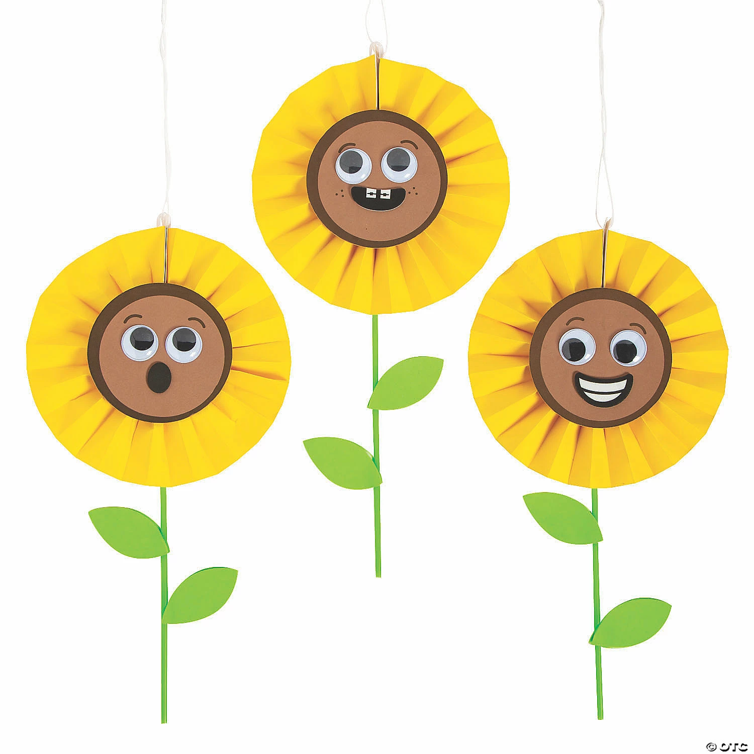 Wholesale ⭐ Sunflower Hanging Paper Fan Craft Kit - Makes 12 🎁 3 Wholesale ⭐ Sunflower Hanging Paper Fan Craft Kit - Makes 12 🎁