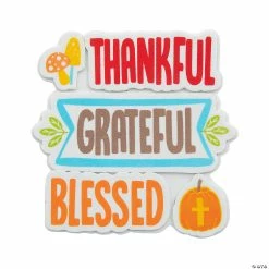Fall Crafts Sales 30 Best deal โจ Thankful Grateful Blessed Magnet Craft Kit - Makes 12 โ๏ธ