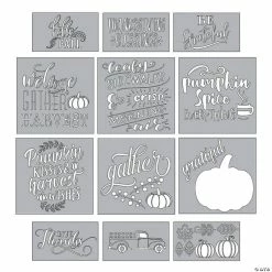 Discount 🤩 Thanksgiving Décor Stencils - 12 Pc. 😉