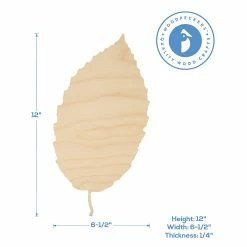 Wholesale 🛒 Woodpeckers Crafts, DIY Unfinished Wood 12" Leaf Cutout Pack of 6 👍 -Fall Crafts Sales woodpeckers crafts diy unfinished wood 12 leaf cutout pack of 614128911 a02NOWA