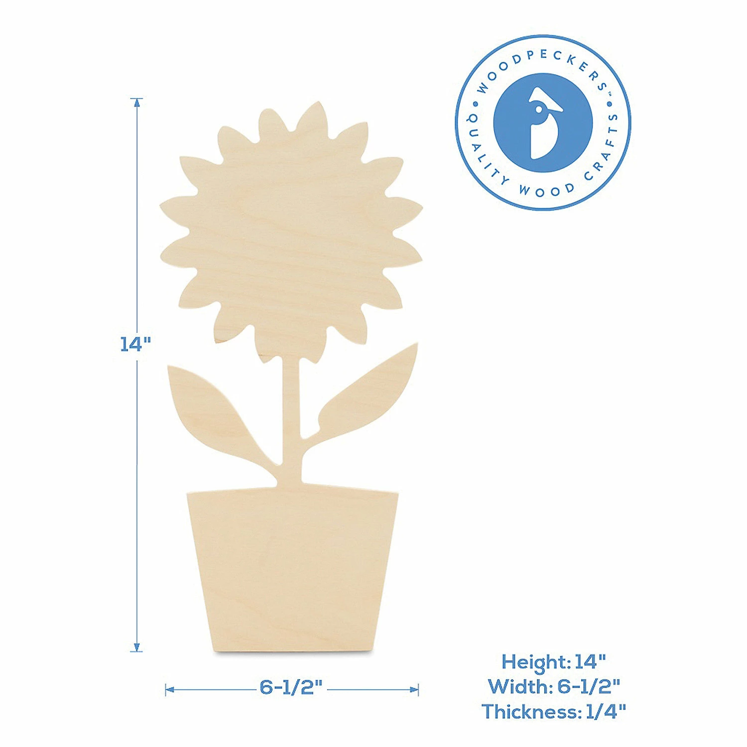 Cheapest π€© Woodpeckers Crafts, DIY Unfinished Wood 14" Sunflower in Pot Cutout Pack of 6 π₯ 5 Cheapest π€© Woodpeckers Crafts, DIY Unfinished Wood 14" Sunflower in Pot Cutout Pack of 6 π₯ - Image 3