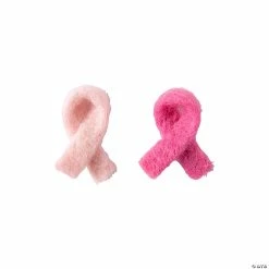 Promo ⌛ Wool Felt Pink Ribbon Shapes – 12 Pc. 😀